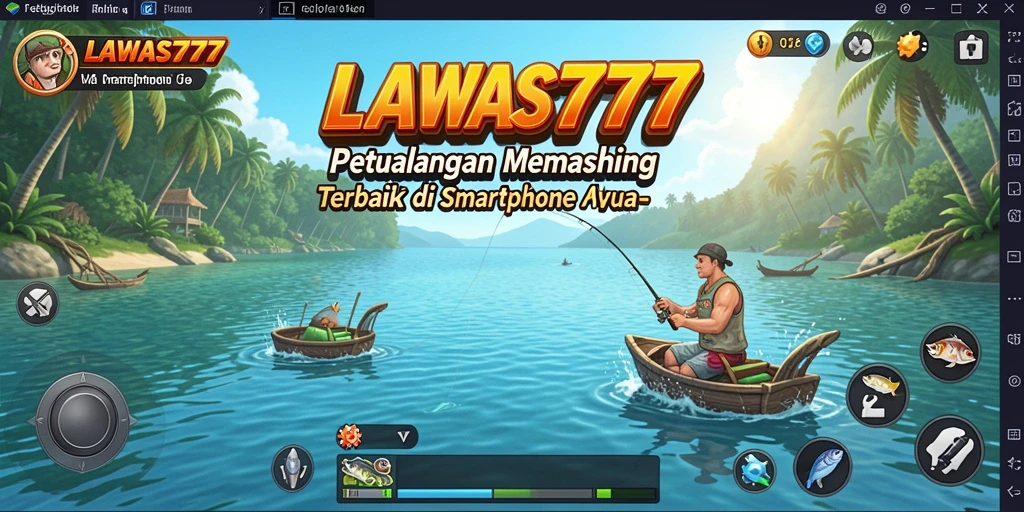 Screenshot gameplay LAWAS777 yang menampilkan aksi memancing seru.