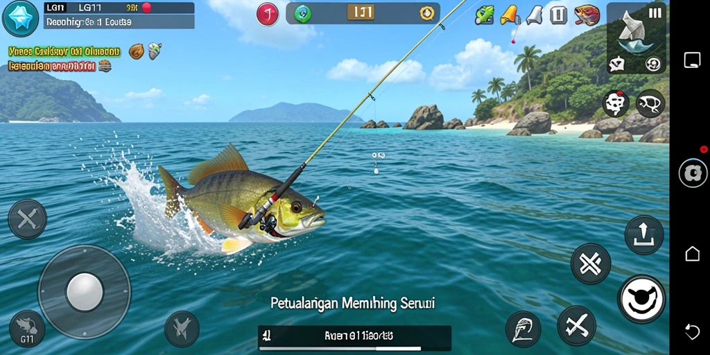 Tampilan gameplay seru dan mendebarkan saat memancing di LG111.