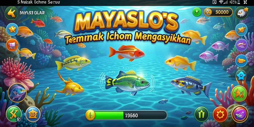 Tampilan menarik dari gameplay Tembak Ikan MAYASLOTS.