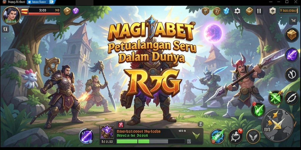 Tampilan gameplay seru dari NAGITABET dengan aksi RPG yang mendebarkan.