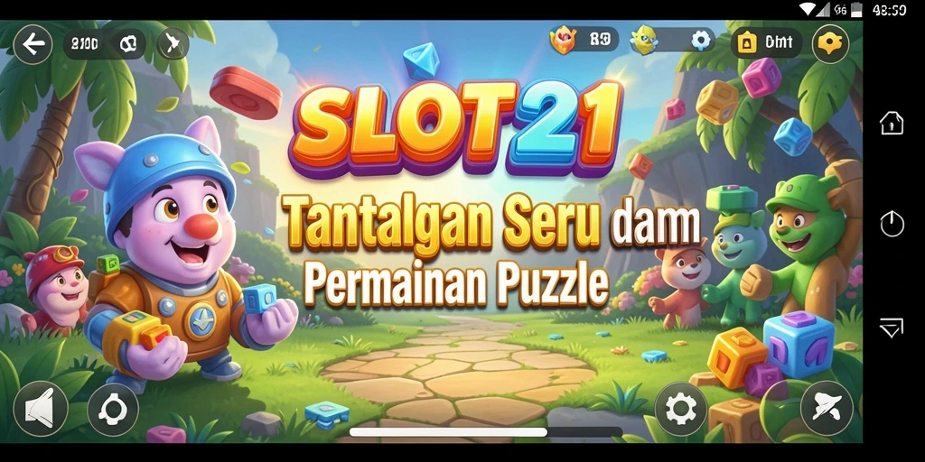Tangkapan layar dari gameplay SLOT21 menampilkan tantangan Puzzle yang mendebarkan.