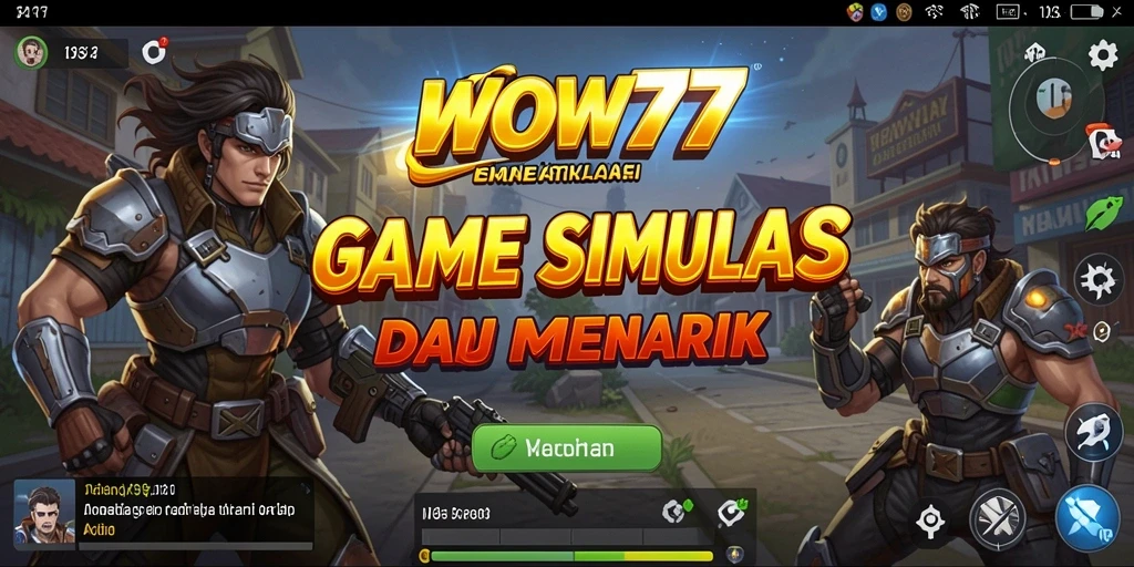 Tampilan gameplay seru dari WOW77 saat menjalankan misi simulasi.